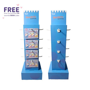 Imp 16 haken fsdu carrousel display voor magnetische boekenleggers