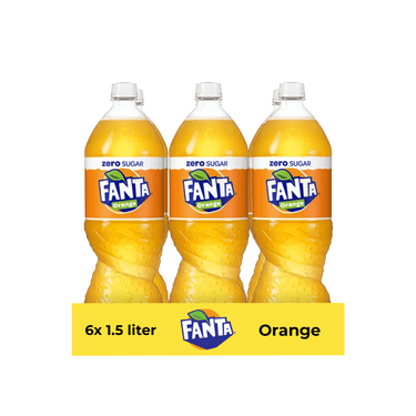 Fanta zero orange pet (6x 1.5 liter)