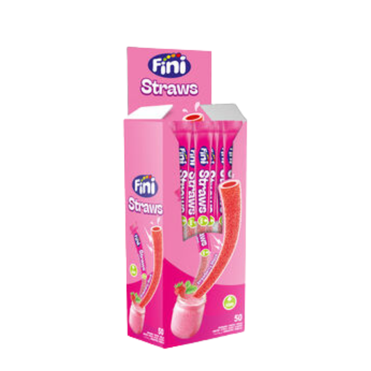 Fini straws strawberry (50x 25 gr)