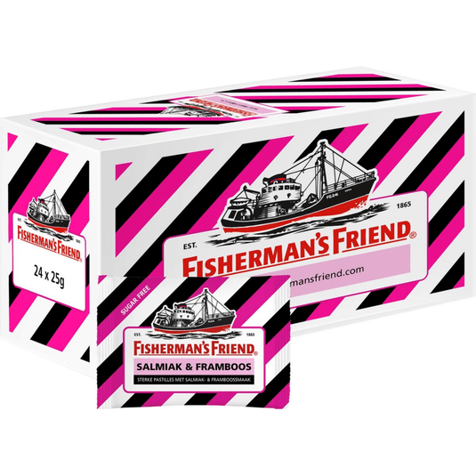 Fisherman's friend framboos suikervrij (24x 25gr)