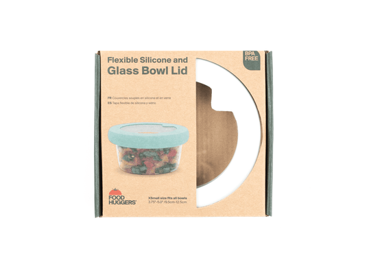 Food huggers siliconen deksel - white - xtra small