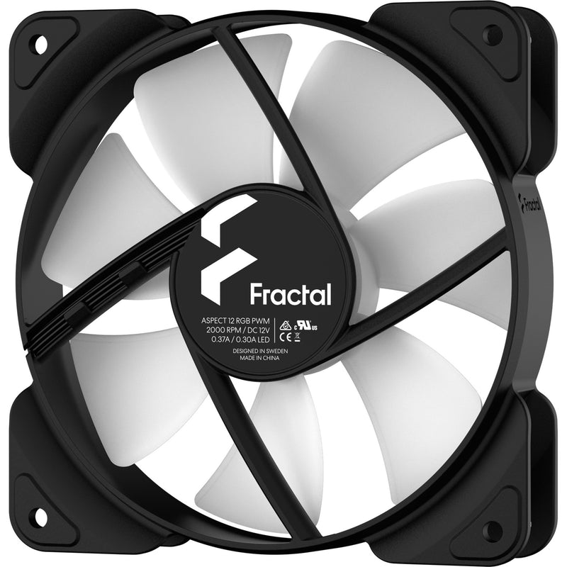 Afbeelding laden in galerijviewer, Fractal design aspect 12 rgb pwm black frame 3 fan pack

