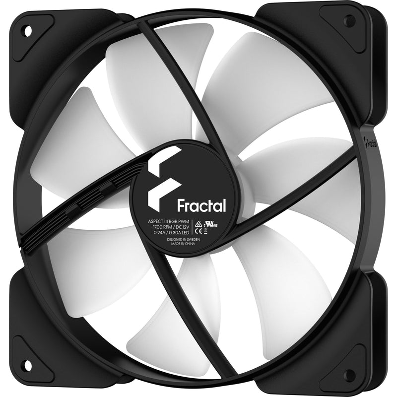 Afbeelding laden in galerijviewer, Fractal Design Fractal Design Aspect 14 RGB PWM Black Frame 3 Fan Pack
