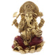 Goud rood ganesh beeld 16cm
