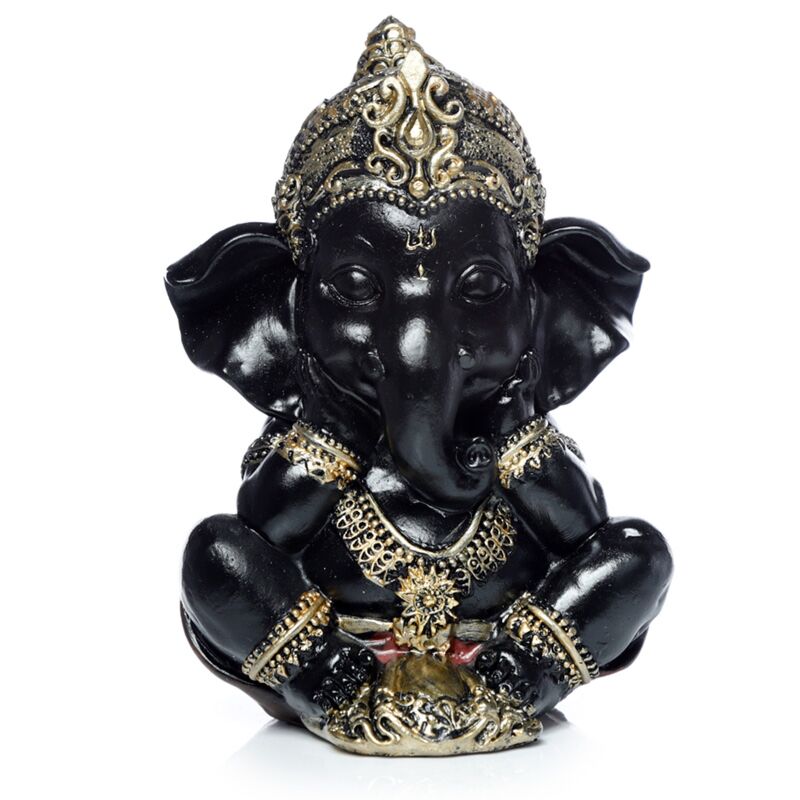 Afbeelding laden in galerijviewer, Zwart goud ganesh
