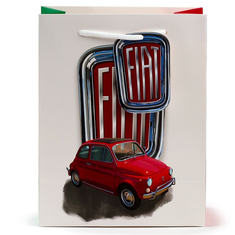 Afbeelding laden in galerijviewer, Union fiat 500 retro rood wit - cadeautasje medium
