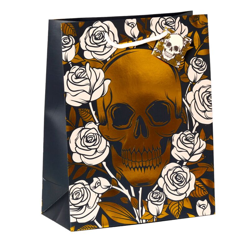 Afbeelding laden in galerijviewer, Metallic schedel rozen - cadeautasje large

