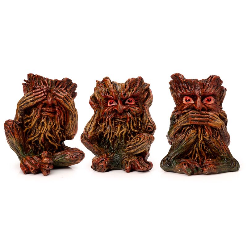 Afbeelding laden in galerijviewer, Set van 3 tree man hoor spreek zie geen kwaad
