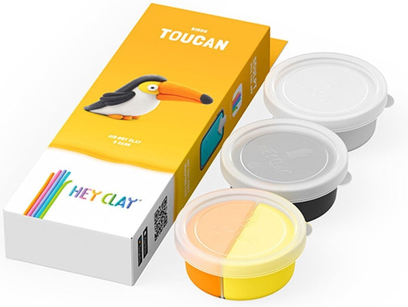Afbeelding laden in galerijviewer, Hey-clay toucan 3 cans boetseerklei
