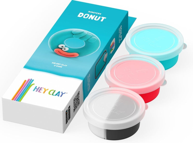 Afbeelding laden in galerijviewer, Hey-clay donuts 3 cans boetseerklei
