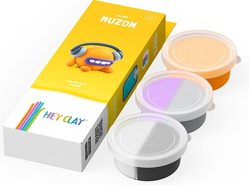 Afbeelding laden in galerijviewer, Hey-clay muzon 3 cans boetseerklei
