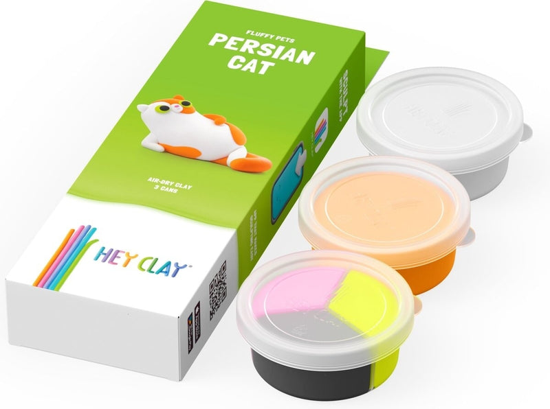 Afbeelding laden in galerijviewer, Hey-clay fluffy pets perzische cat boetseerklei
