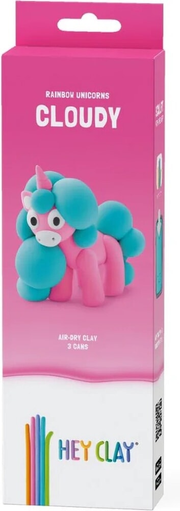 Afbeelding laden in galerijviewer, Hey-clay rainbow unicorn cloudy 3 cans boetseerklei
