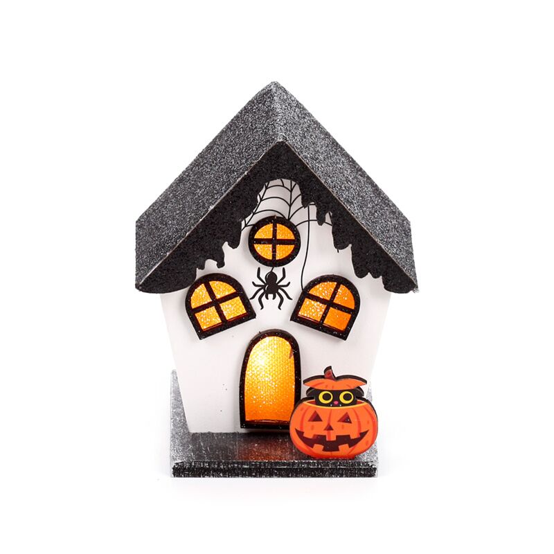 Afbeelding laden in galerijviewer, Griezelig pompoen spinnen huis halloween led decoratie
