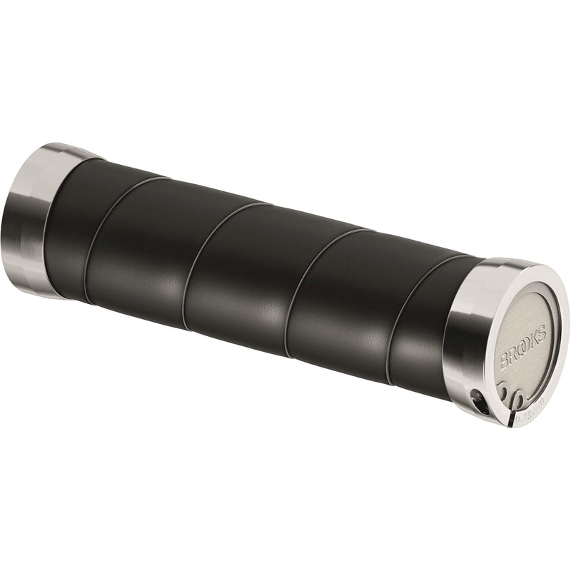 Afbeelding laden in galerijviewer, Brooks Handvatten Slender Leather grips 100 130mm black
