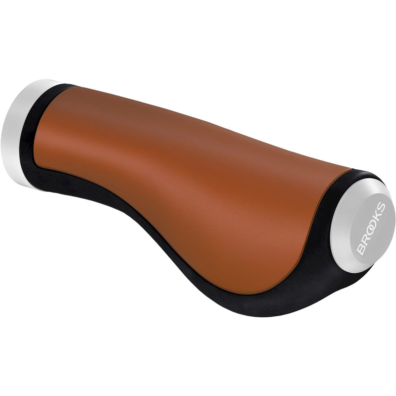 Afbeelding laden in galerijviewer, Brooks Handvatten Ergonomic Leather grip 130mm honey
