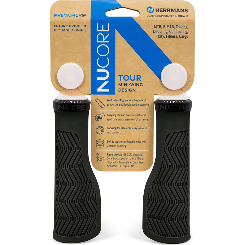 Afbeelding laden in galerijviewer, Herrmans handvatset nucore tour wave 130 130mm zwart

