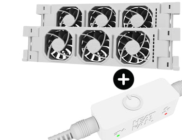 Heatfan 3 - radiatorventilator duo - wit + touch sensor
