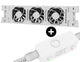 Heatfan 3 - radiatorventilator solo - wit + touch sensor
