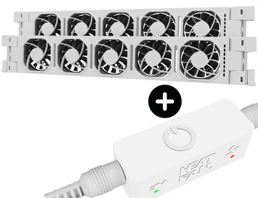 Heatfan 5 - radiatorventilator duo - wit + touch sensor