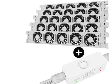 Heatfan 5 - radiatorventilator cinco - wit + touch sensor