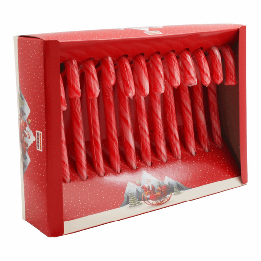 Holland foodz candy canes rood-wit doosje (12 stuks)