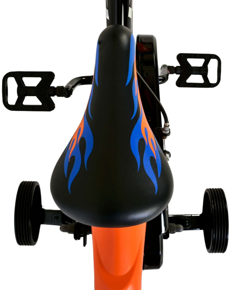 Afbeelding laden in galerijviewer, Hot wheels kinderfiets - jongens - 14 inch - zwart - twee handremmen
