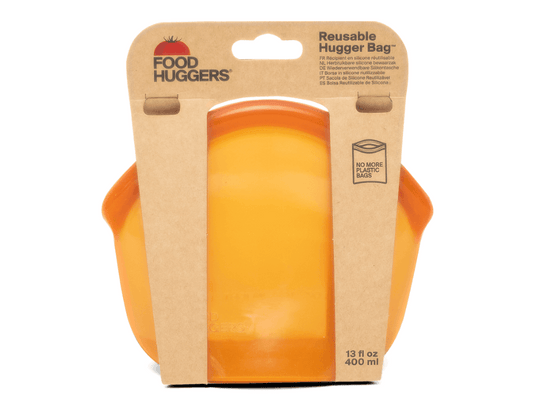Food huggers herbruikbare bewaarzak - 400ml - amber