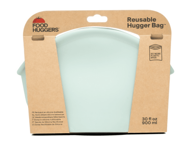 Food huggers herbruikbare bewaarzak - 900ml - jade solid