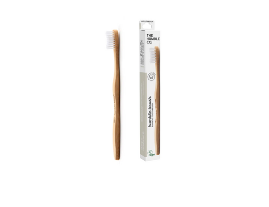 The humble co. tandenborstel bamboe - medium - wit