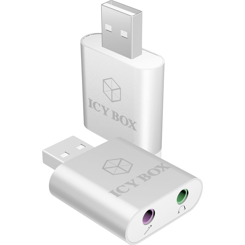 Afbeelding laden in galerijviewer, ICY BOX IB-AC527 USB naar audio en microfoon adapter
