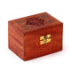 Mango hout etherische olie doos (voor 6 flesjes - design 2)