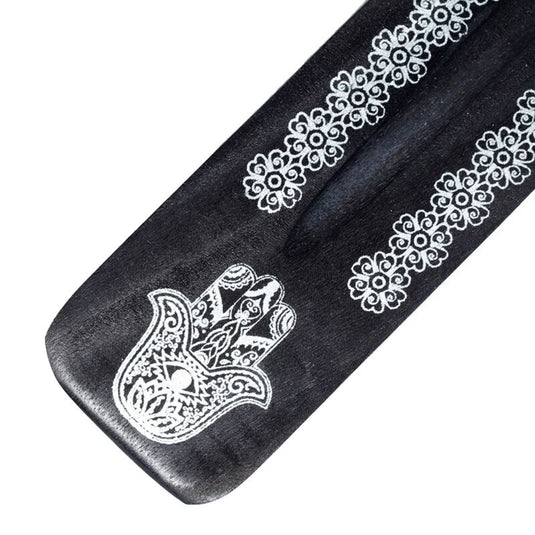 Mangohout hamsa hand wierookhouder