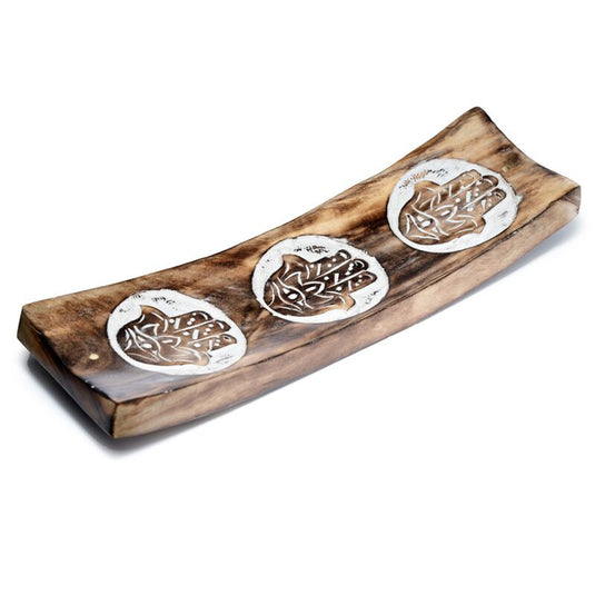 Mangohout hamsa wierookhouder
