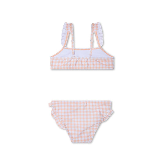 Sunset grid | oranje wit meisjes uv bikini