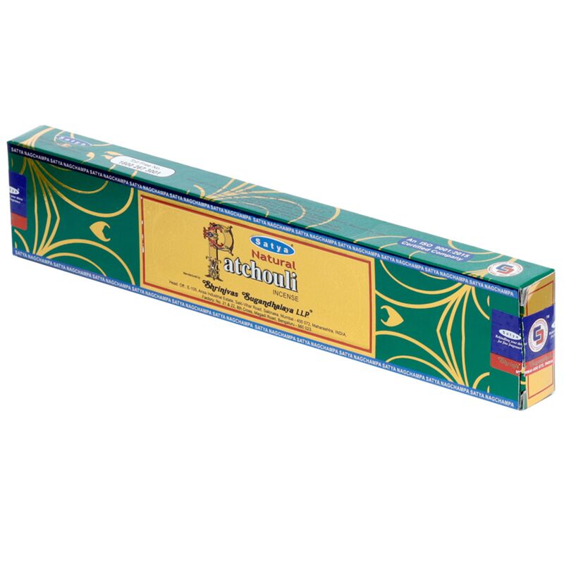 Afbeelding laden in galerijviewer, 01445 natural patchouli - satya nag champa wierook stokjes
