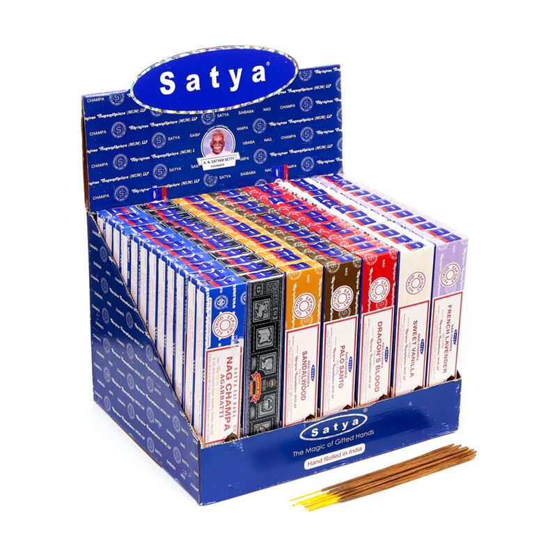 Afbeelding laden in galerijviewer, Satya nag champa gemgende wierook stokjes
