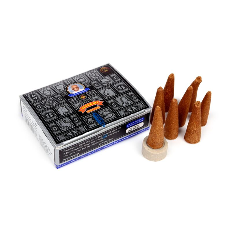 Afbeelding laden in galerijviewer, Satya super hit nag champa dhoop wierook kegels
