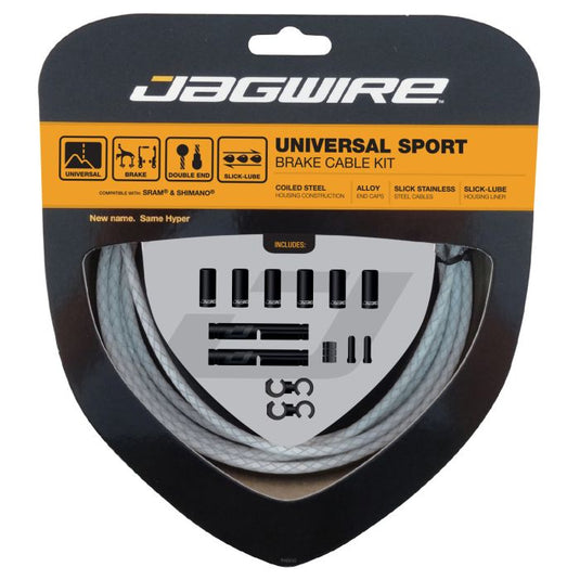 Jagwire universal sport brake kit - braided white