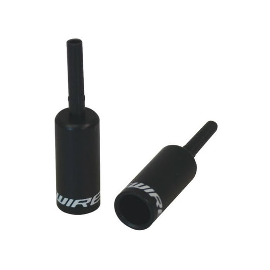 Jagwire end caps lined - 4mm shift - alloy (50pcs) - black
