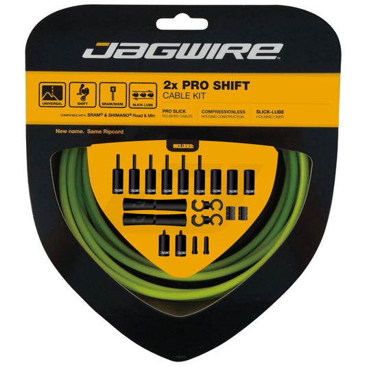 Jagwire 2x pro shift kit - organic green