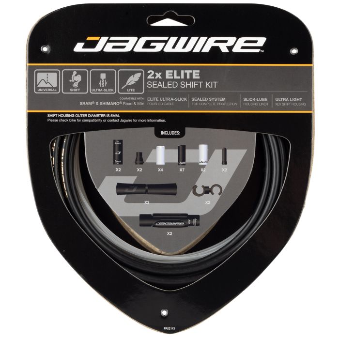 Afbeelding laden in galerijviewer, Jagwire 2x elite sealed shift kit - stealth black
