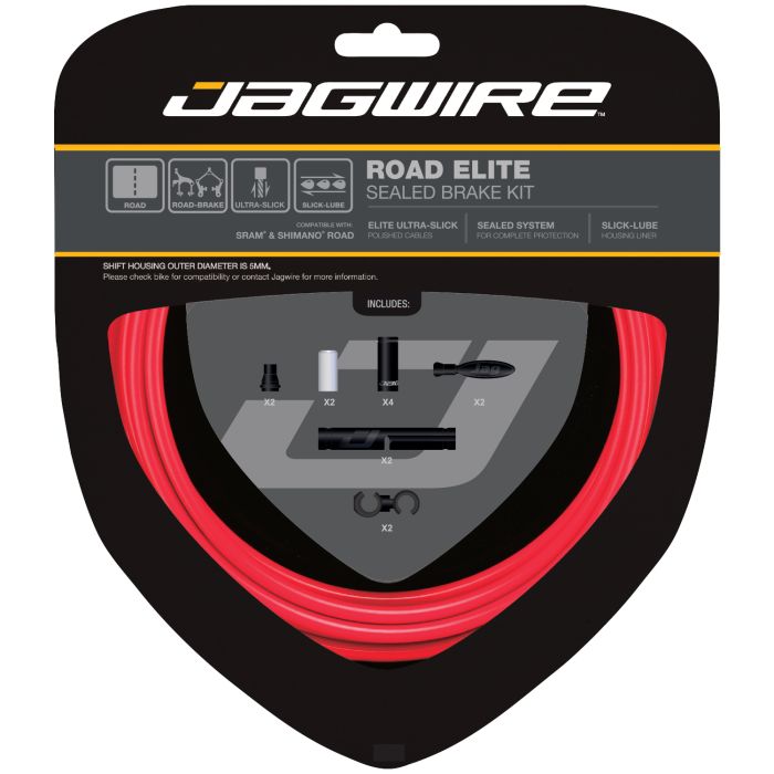 Afbeelding laden in galerijviewer, Jagwire road elite sealed brake kit - red
