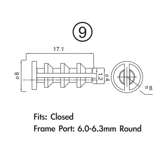 Jagwire frame plug pack - 4mm derailleur housing (10pcs)