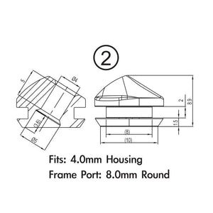 Jagwire frame plug pack - closed type (6 to 6,3mm frame) (10pcs)