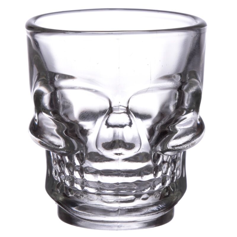 Afbeelding laden in galerijviewer, 2 glazen shotglaasjes (60ml) - schedel
