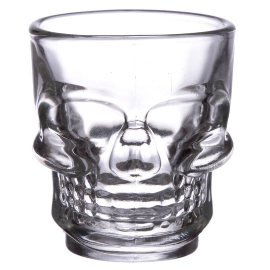 2 glazen shotglaasjes (60ml) - schedel
