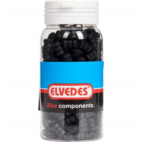 Afbeelding laden in galerijviewer, Elvedes Rubberen O-ringen voor rem schakelkabel ø1,1-1,5mm zwart (potje met 250 stuks)

