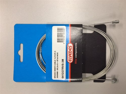 Afbeelding laden in galerijviewer, Elvedes Rem binnenkabel 2250mm RVS V-nippel 6412 27RVS-49
