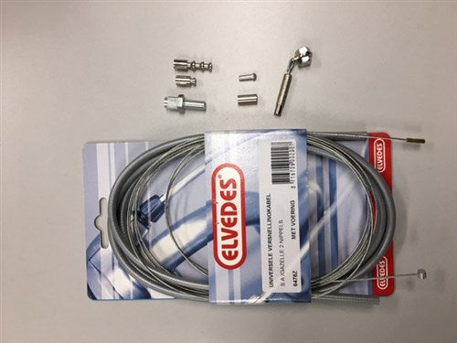 Elvedes cable systems bv elvedes 6478z uni. versn. kabel sa gazelle met 2 nippels zilver